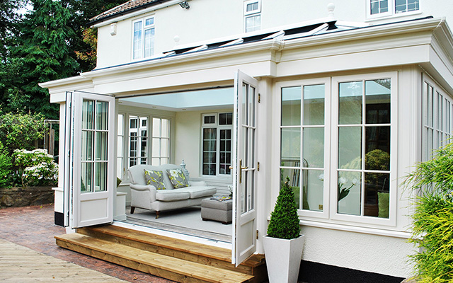 White Garden Room with Georgian Bar Windows